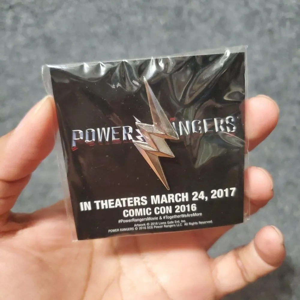 Power Rangers 2017 Movie Promo Pin SDCC Comics Con 2016 Brand NEW Sealed Rare